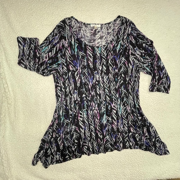 Women’s 1X Spense Multi Color Top - Picture 1 of 13